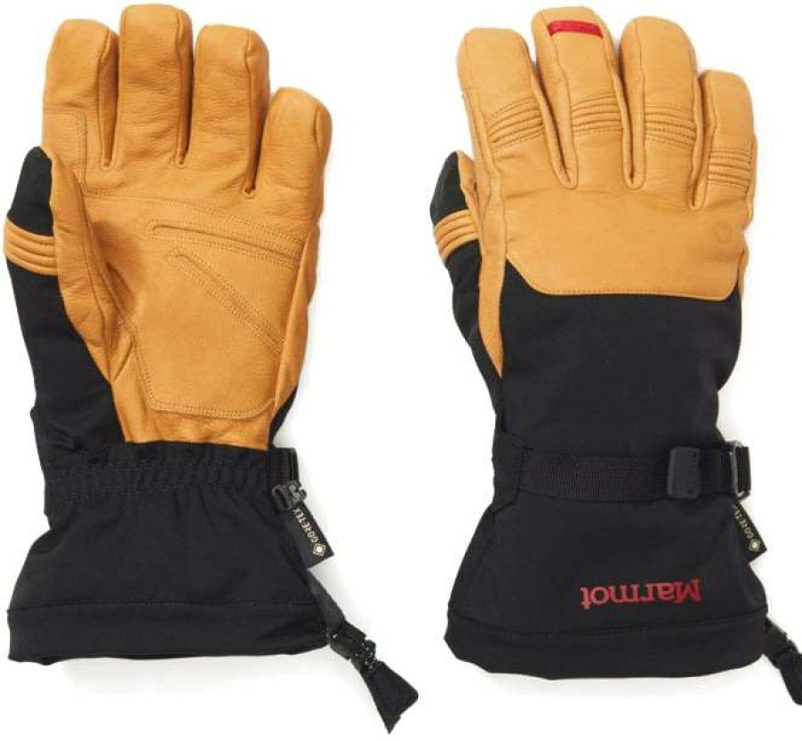 Men'S Apparel * | Marmot Ultimate Ski Gore Tex Glove Men'S Online Black/Tan