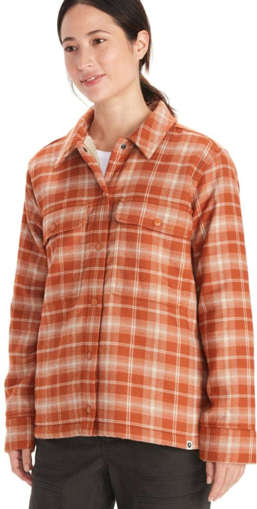 Women'S Apparel * | Marmot Ridgefield Heavyweight Sherpa Lined Flannel Women'S Quick Delivery