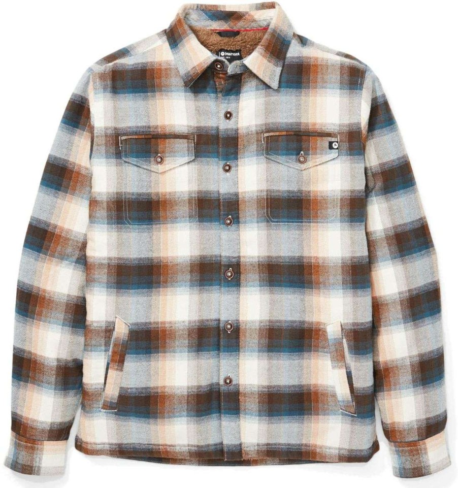 Men'S Apparel * | Marmot Ridgefield Long Sleeve Flannel Shirt Men'S 44300-7395-Xl Fashionable Papyrus