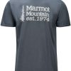 Men'S Apparel * | Marmot Organic Short Sleeve T-Shirt 74 Mens 900996-034-S Online Charcoal