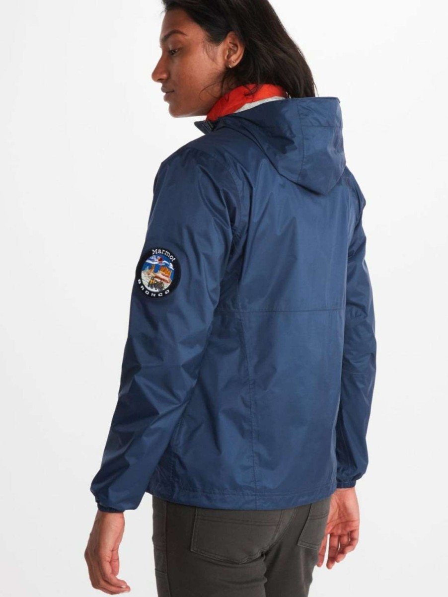 Women'S Apparel * | Marmot Marmot X Bronco Precip Eco Anorak Women'S Online Arctic Navy