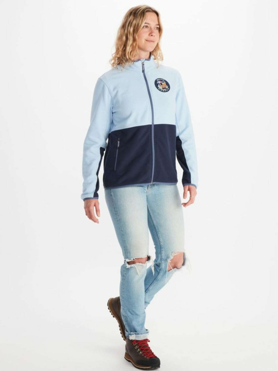 Women'S Apparel * | Marmot Marmot X Bronco Rocklin Full Zip Jacket Women'S Shop New Tide Blue/Arctic Navy